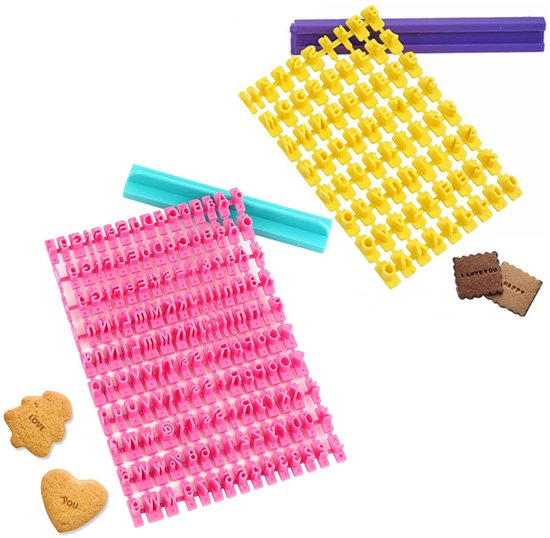 Set Mit 2 Ausstechformen Für Buchstaben Und Zahlen – Keksstempel Mit Buchstaben – Backstempel Für Kuchen, Kekse Und Fondant