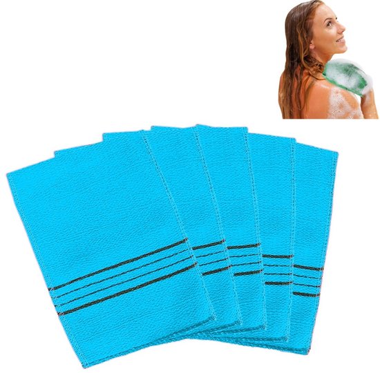5 Teiliges Peelinghandschuh Set Doppelseitige Peelinghandschuhe Peelingtücher Entfernt Abgestorbene Hautschüppchen Badetücher Körperpeeling Pads