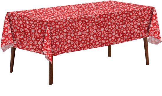 Weihnachtstischdecke Tischdecke Mit Schneeflockenmuster Rechteckige Tischdecke Mit Schneeflocken Quadratische Oder Runde Tischdecke 137 X 274 Cm