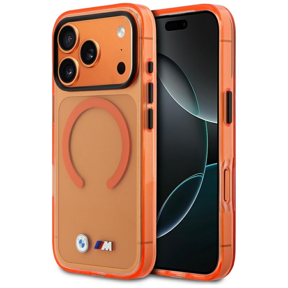 Bmw M Iml Magsafe Hülle Mit Metalllogos Für Iphone 17 Pro Max, Orange