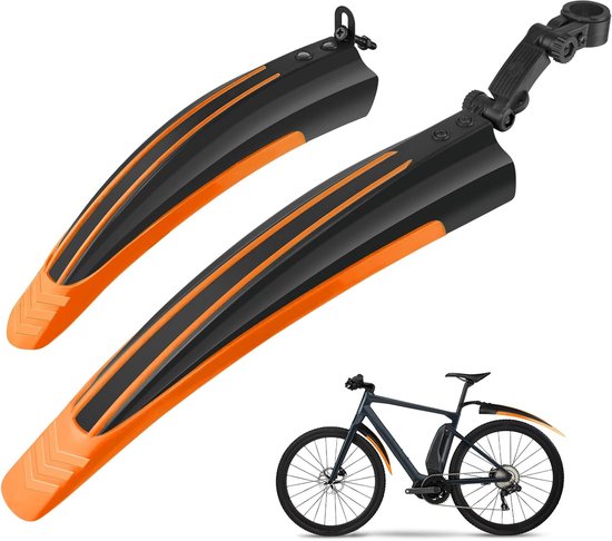 Schutzblechset Für Mountainbikes, Tragbare Und Verstellbare Schutzbleche Für Vorder- Und Hinterrad (orange)