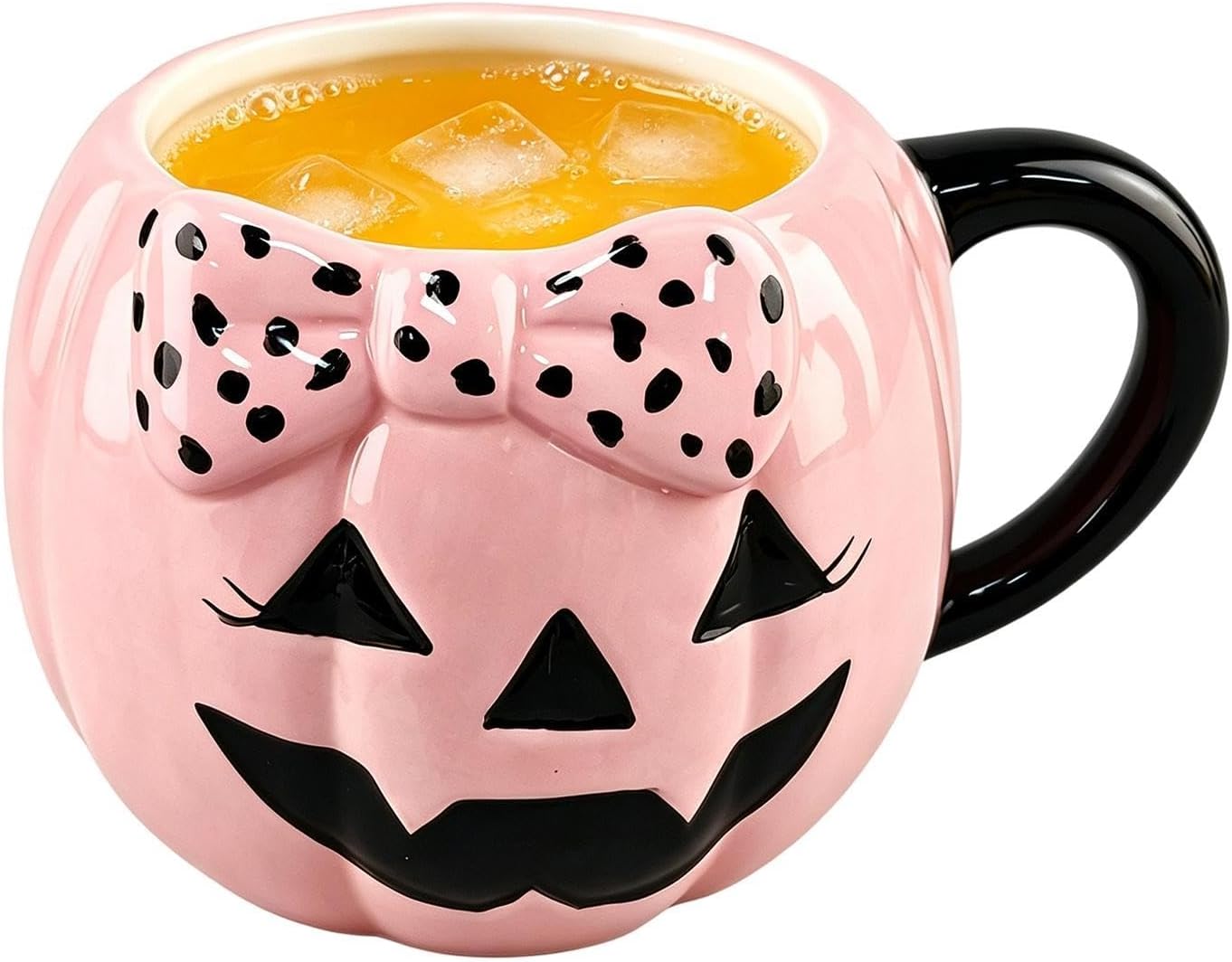 Herbstliche Kaffeetassen, Hübsches Keramikgeschirr Für Heiße Schokolade Halloween-tasse Mit Punkten Und Schleife Für Partys, Eingangsbereich, Kamin, Küche, Bar, Wohndekoration