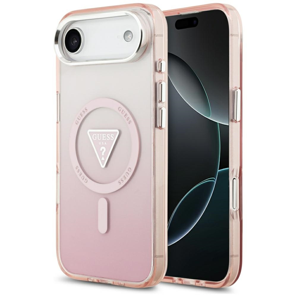Guess Iml Gradient Triangle Logo Magsafe Hülle Für Iphone Air Pink