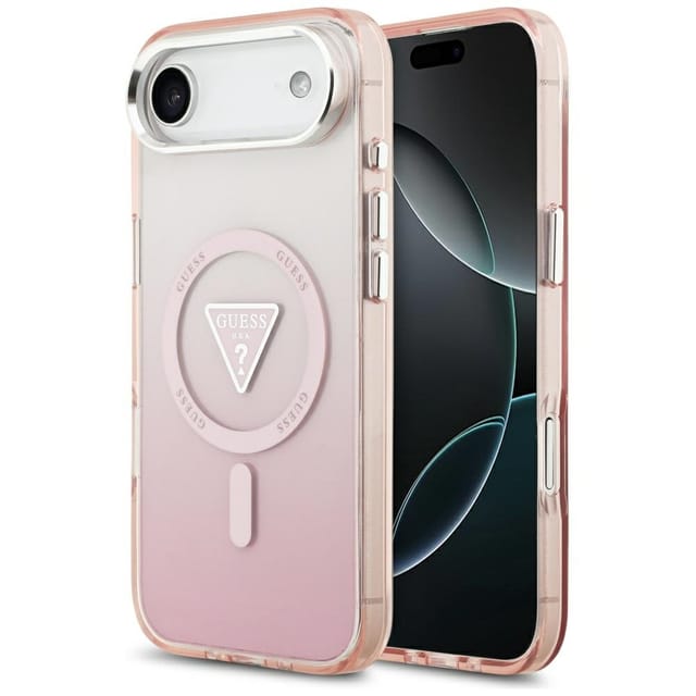 Guess Iml Gradient Triangle Logo Magsafe Hülle Für Iphone Air Pink