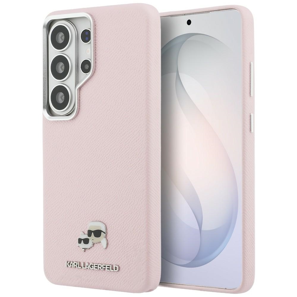 Karl Lagerfeld Saffiano Kc Metal Logo Magsafe Hülle Für Samsung Galaxy S26 Ultra Pink