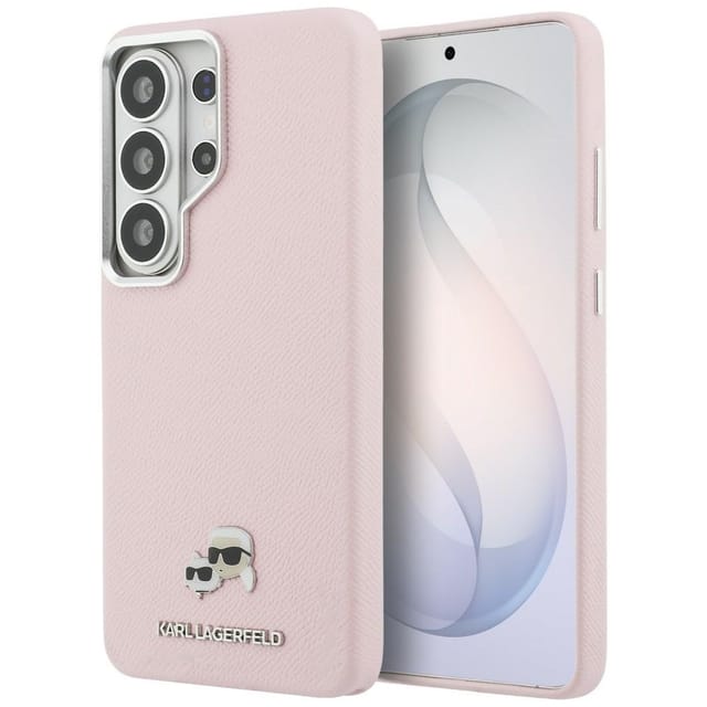 Karl Lagerfeld Saffiano Kc Metal Logo Magsafe Hülle Für Samsung Galaxy S26 Ultra Pink