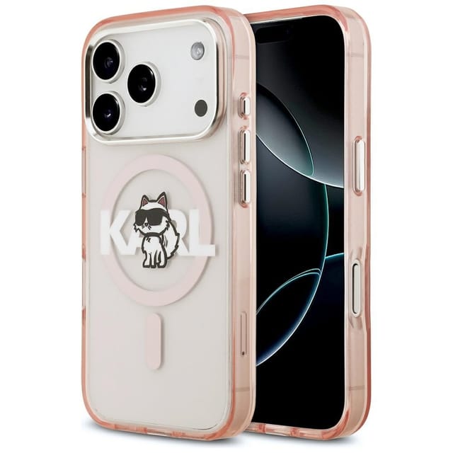 Karl Lagerfeld Iml Choupette Sketch Logo Magsafe Hülle Für Iphone 17 Pro Pink