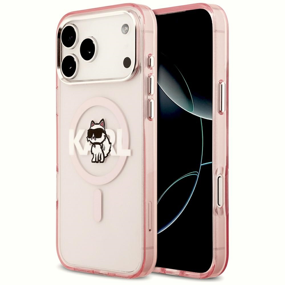Karl Lagerfeld Iml Choupette Sketch Logo Magsafe Hülle Für Iphone 17 Pro Max Pink