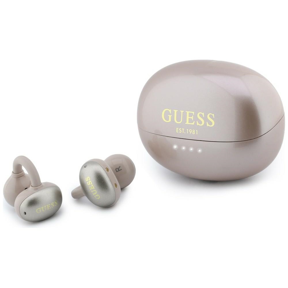 Ows Guess Kopfhörer Mit Metallic-finish, Galvanisierten Teilen, Klassischem Logo, Pinkfarben