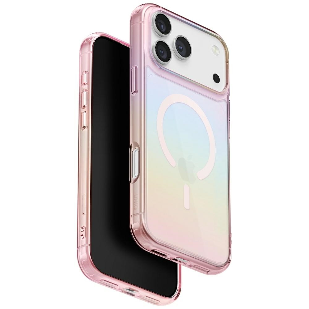 Uniq Iridescia Hülle Für Iphone 17 Pro Max Mit Magclick-ladefunktion, Pinkfarbenes Prisma