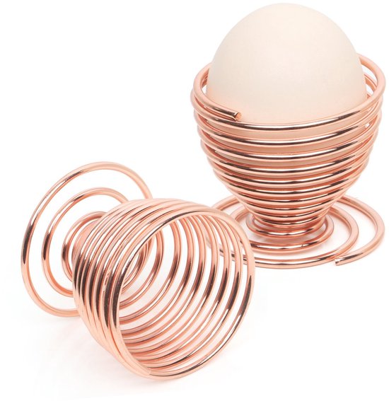 Trixes 2x Eierbecher In Roségold - Spiralen Aus Stahl - Moderne Küchenutensilien