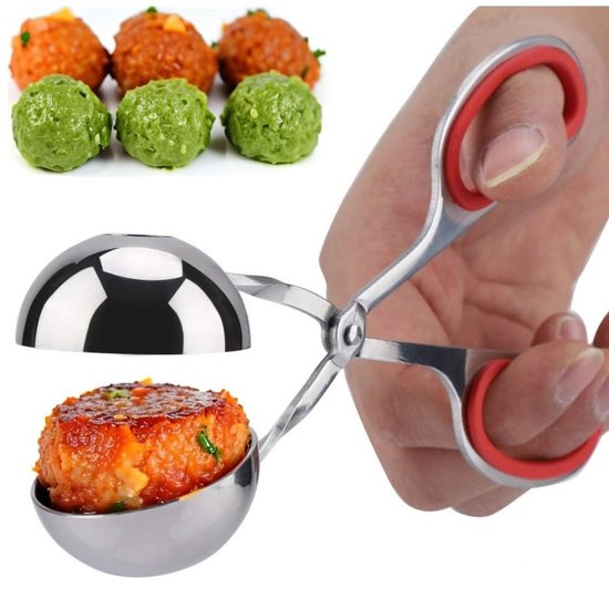 Sphproducts Fleischbällchenformer Ergonomisches Design Rot Antihaftbeschichtung Für Fleischbällchen Und Reisbällchen