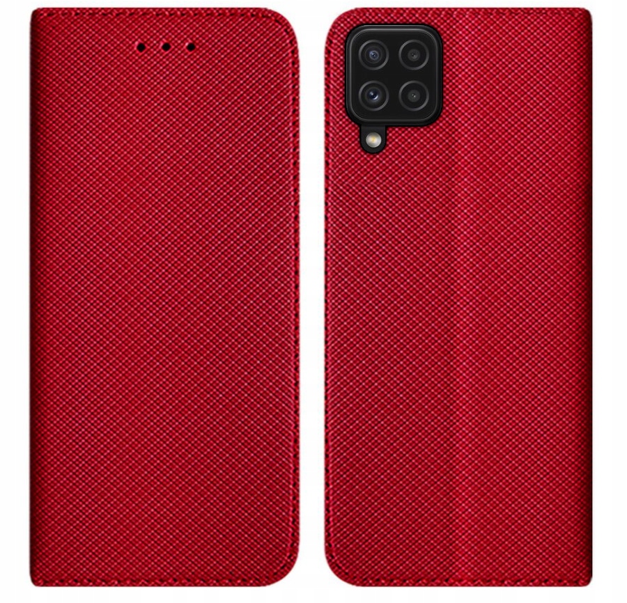 Intelligente Rote Buchhülle Mit Klappe Für Samsung Galaxy A22 4g+ Glas