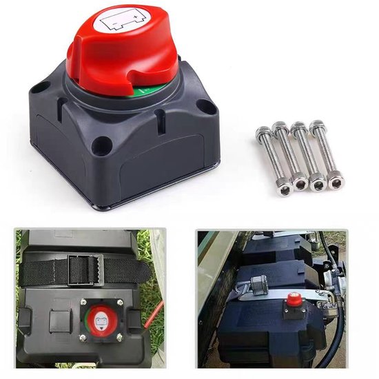 Batterieschalter Batterieschalter Hauptschalter 12/24 V Rot Hauptnetzschalter