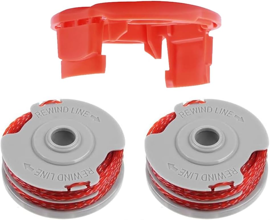 Packung Mit 2 Ersatz-nylonfadenspulen Für Flymo Power/mini/trim Freischneider + Spulenabdeckung Fly060