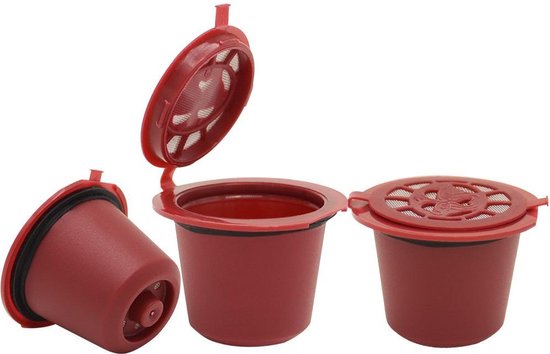 Wiederbefüllbare Kaffeekapseln Für Nespresso 3 Stück Rot