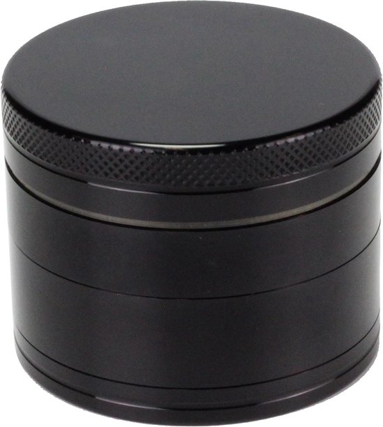 Metallmühle, Kräuter- Und Gewürzmühle, 100 % Aluminium, 4-teiliges Set, Schwarz, 50 Mm