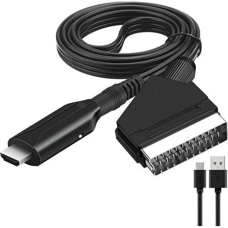 Scart-zu-hdmi-konverteradapter Mit Kabel Für Full-hd-1080p-fernseher, Dvd-player, Xbox Und Ps3