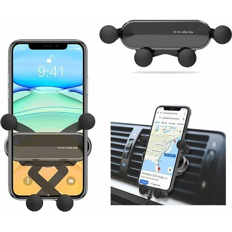 Universelle Autohalterung Für Lüftungsschlitze, Smartphone, Gps, Schwarz
