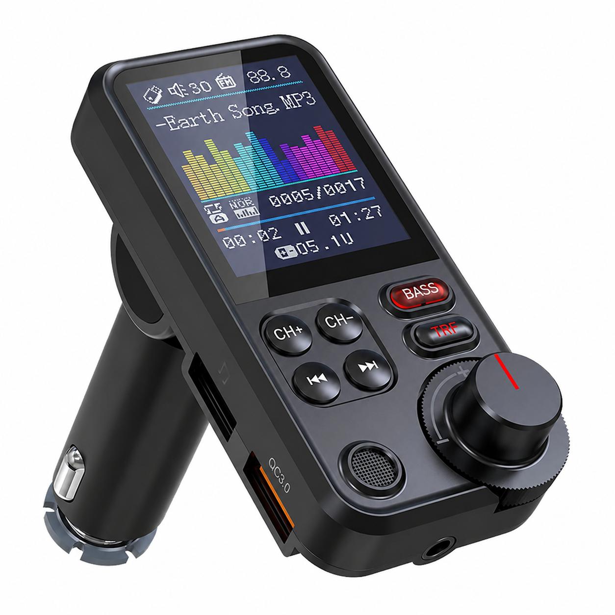 Bt93 Bluetooth-autoradio Mit Freisprechfunktion, Mp3-wiedergabe, Usb-anschluss, Verlustfreiem Hifi-klang, Bass-equalizer Und Bluetooth-fm-transmitter