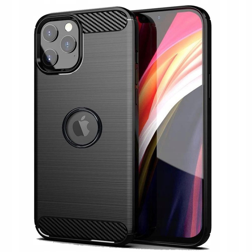 Hülle Für Iphone 13 Armor Carbon Hülle Schwarz + 9h Gehärtetes Glas