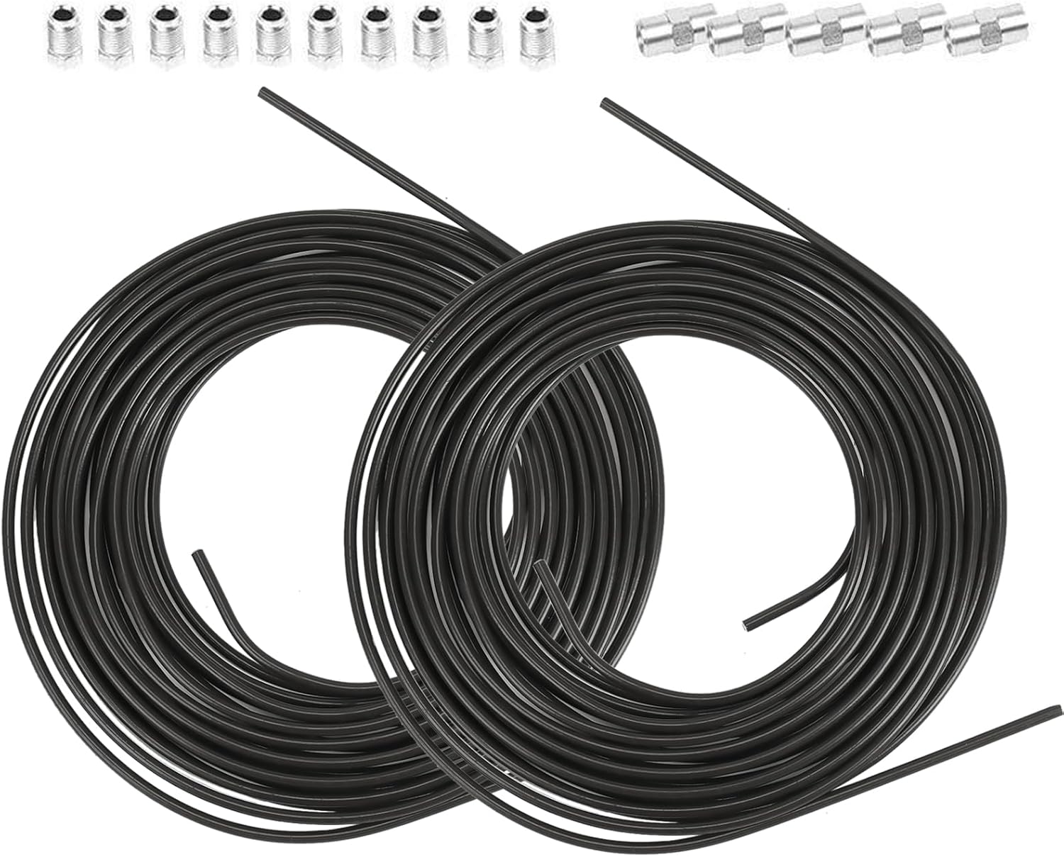 Set Of 2 X 5 M Brake Line Diameter 4.75 Mm Steel + 10 Screw Connectors + 5 Connectors M10 X 1 Din 74 234 Compliant Copper-plated Steel Brake Tube In Assortment For Flaring F For Car Motorcycle