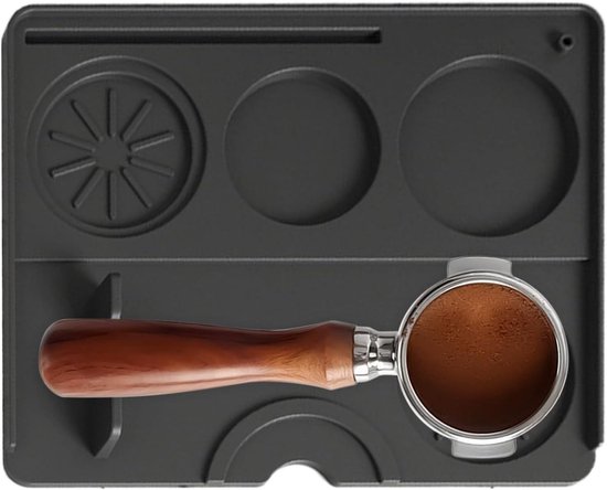 Kaffeetampermatte – Pressmatte – Kaffeezubereitung – Gleichmäßiger Druck – 25 X 20 Cm – Schwarz