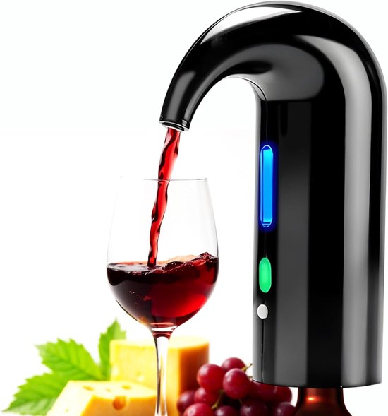 Elektrische Karaffe [schwarz], Usb-aufladbar, Ein Perfektes Geschenk Für Weinliebhaber, Ein-knopf-weinausgießer, Weinhandlung.
