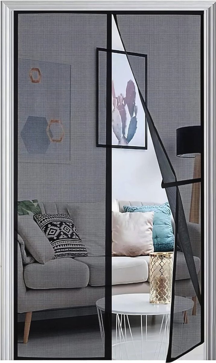 Magnetisches Moskitonetz Für Türen, 100 X 240 Cm – Insektenschutz – Schwarz