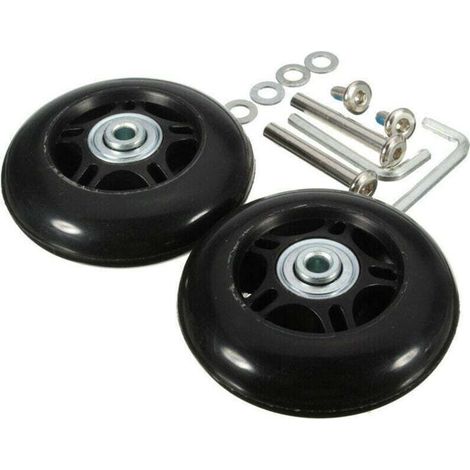 Zwei Geräuschlose Rollkoffer/reisetaschen Mit Universalrollen – Abmessungen 70 X 24 Mm