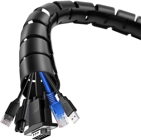 3m - Kabelorganisator - Kabelschutz Für Haustiere - Kabelkanäle - Für Usb-kabel, Stromkabel, Audio- Und Videokabel - Schwarz (16 Mm)