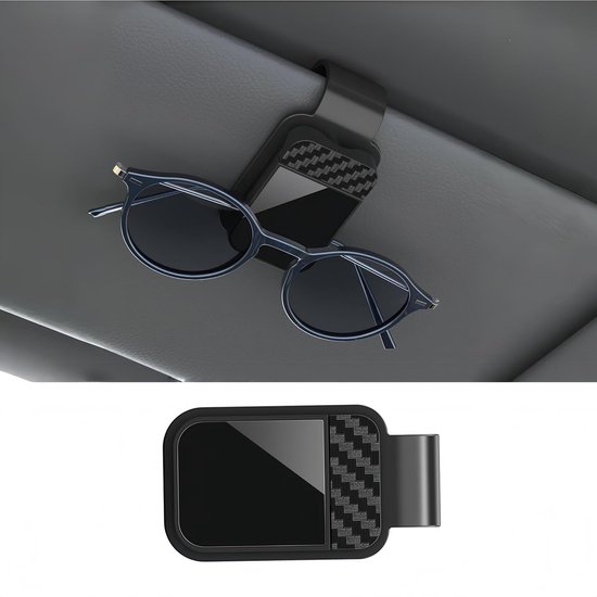 Stück Universelle Autobrillenclips In Carbonfaser-optik, Stabiler Cliphalter Für Sonnenbrillen Und Karten, Kratzfest, Schwarz