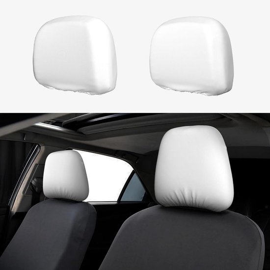 Kopfstützenbezug Set Fürs Auto Schwarz 2er Set Kopfstützenbezüge Für Autositze Universal Waschbar Autozubehör Autoinnenausstattung Schutzhüllen F