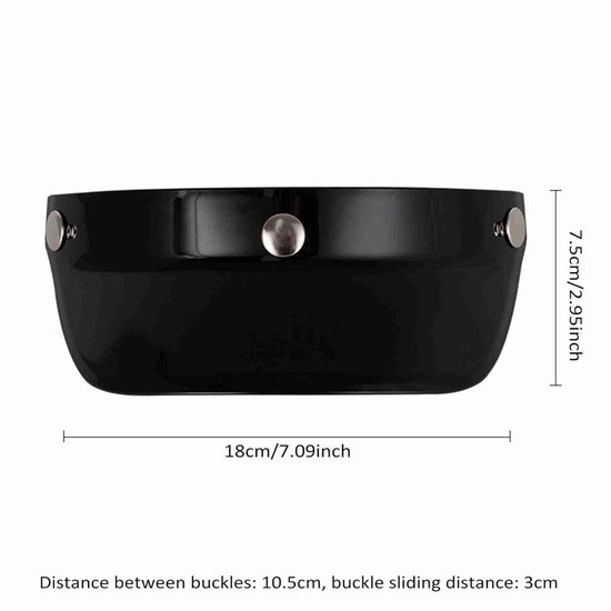 Helmvisier, Motorradhelmvisier Mit 3/4 Geöffnetem Sonnenschutz Für Retro-motorradhelme (schwarz)