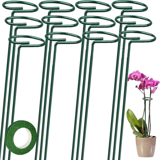Pflanzenstützpfosten 12 Stück, 40 Cm Zur Unterstützung Von Pflanzen, Halbkreisförmige Pflanzenstütze