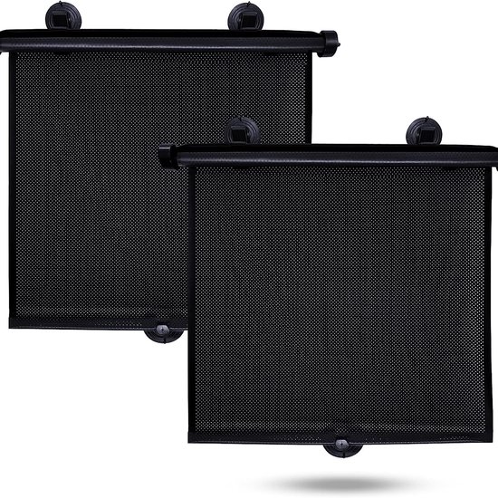 Einziehbarer Auto-sonnenschutz - Schwarz - 40 X 45 Cm (4er-pack)