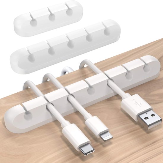 Kabelclips, Schreibtisch Organizer, Kabelhalter Im 3er Set, Kabelorganizer Für Usb Ladegeräte, Kopfhörer Und Computerkabel, Schwarz.