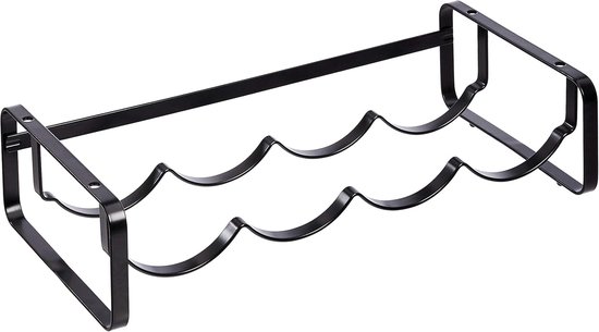 Basics Weinregal, Stapelbar, Tischregal, Schwarz, 40,01 X 9,5 X 19,99 Cm