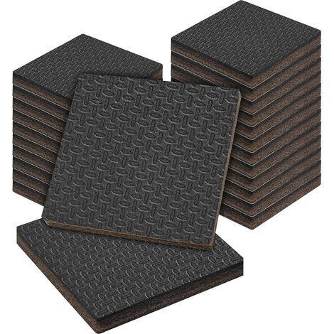 24 Gummipads, 7 Mm Schwarze, Selbstklebende Filzgleiter Für Möbelfüße, Reduzieren Vibrationen Und Stöße, Beugen Kratzern Vor Und Reduzieren Geräusche.
