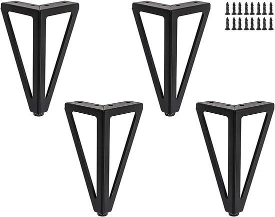 4er-pack Möbelbeine Metall-tischbeine 15 Cm Schwarze Möbelbeine Für Tv-tische Couchtische Kleiderschränke Schlafsofas Und Andere 15 Cm Schwarz