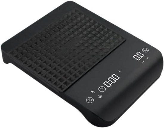 Digitale Kaffeewaage Elektronische Küchenwaage Präzises Wiegen Wiederaufladbar Mit Timer 3 Kg 0,1 G Schwarz