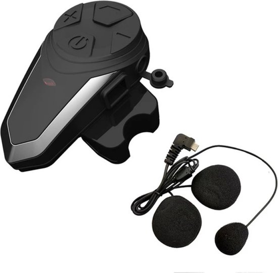 Motorradhelm-intercom – Freisprecheinrichtung Für Motorradfahrer – Kabelloses Bluetooth-headset Für Motorradhelme – Schwarz