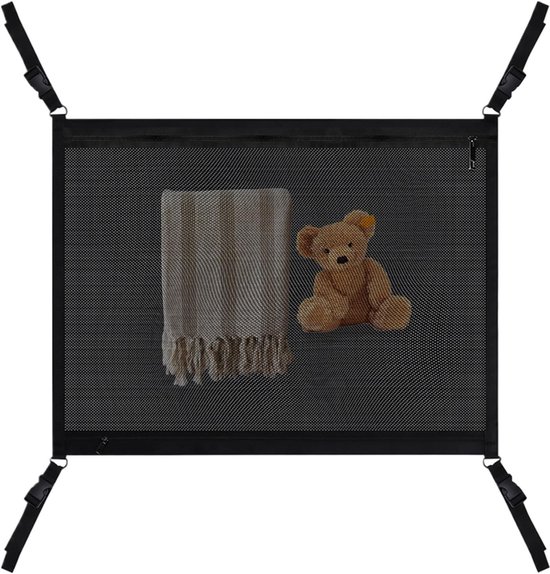 Autodachnetz Aufbewahrungsnetze Reiseutensilien Verstellbare Trennwände 25 X 20 X 5 Cm Schwarz