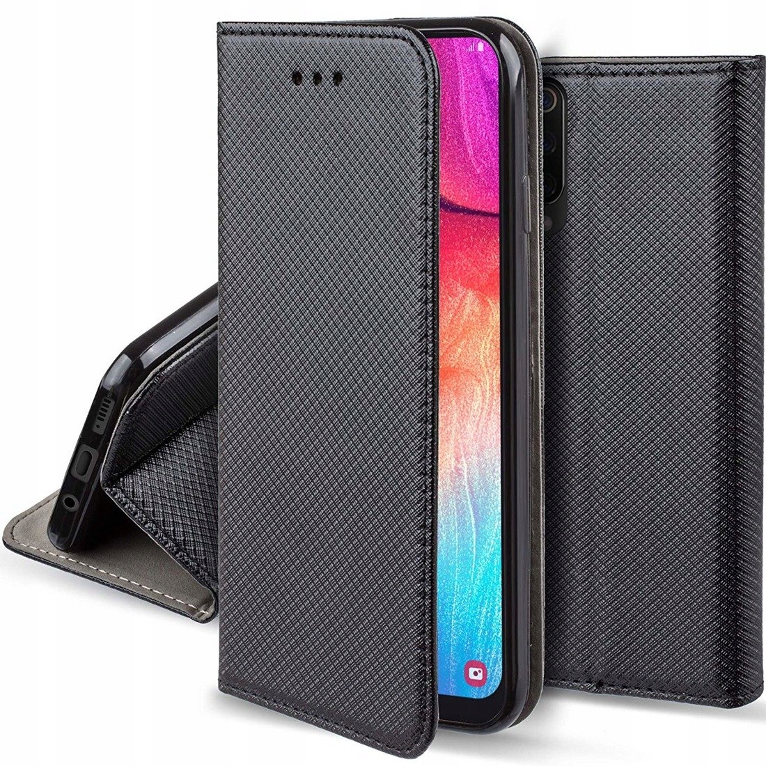 Schutzhülle Mit Klappmechanismus Für Huawei P40 Pro Smart Book Magnet Case Schwarz+glas