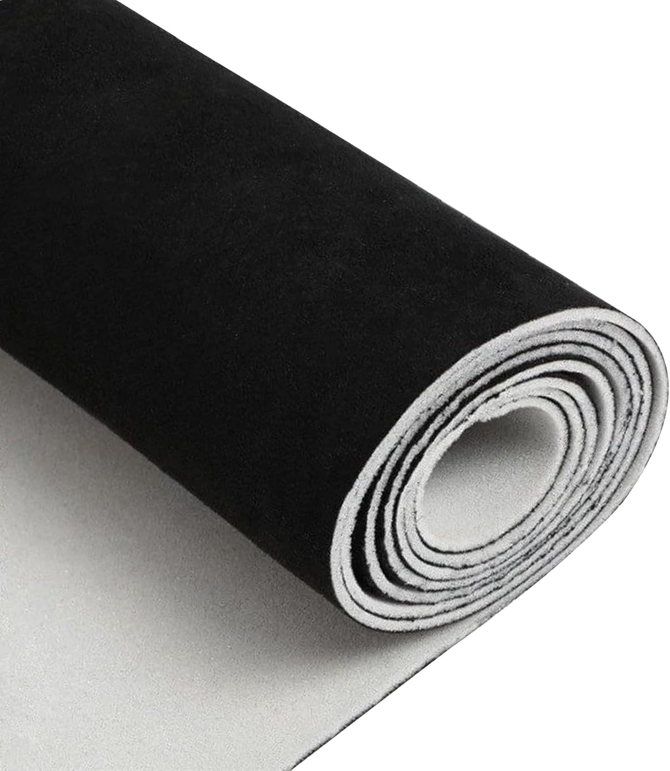 Autohimmelstoff Aus Velourslederimitat, 244 X 152 Cm (96 X 60 Zoll) (4 Mm Dick), Schwarz – Innenraumverkleidung Für Die Dachhimmelsanierung, Wohnmobildach