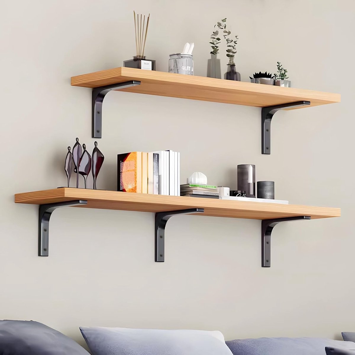 Stück – Wandregalhalterungen – L-förmige Regalträger – Regalträger – 150 X 125 X 20 Mm – Schwarz – Ohne Schrauben – Edelstahl – Multifunktional – Wandmontage