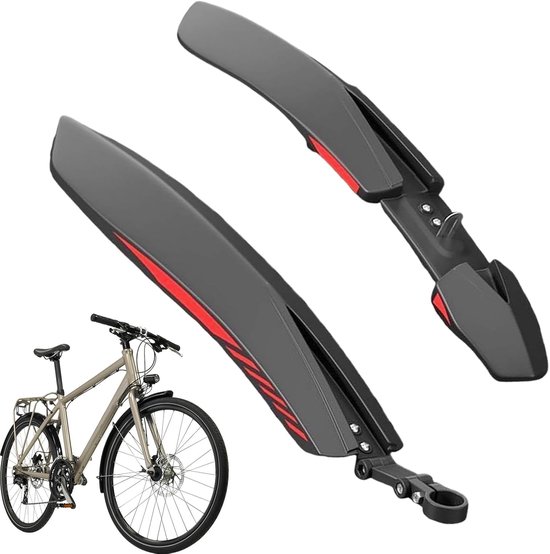 Fahrradschutzblech Universal Rutschfest Hinterradschutzblech Für 24 26 Und 27 5-zoll-mountainbikes Citybike-schutzblech Einfache Montage Schwarz 27,5