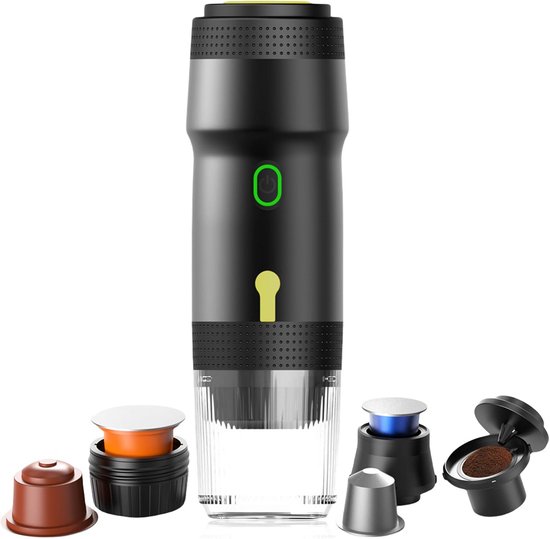 Tragbare Espressomaschine – Mini-kaffeemaschine – Kaffee Für Unterwegs – 3-in-1-system – 60 Ml – Schwarz