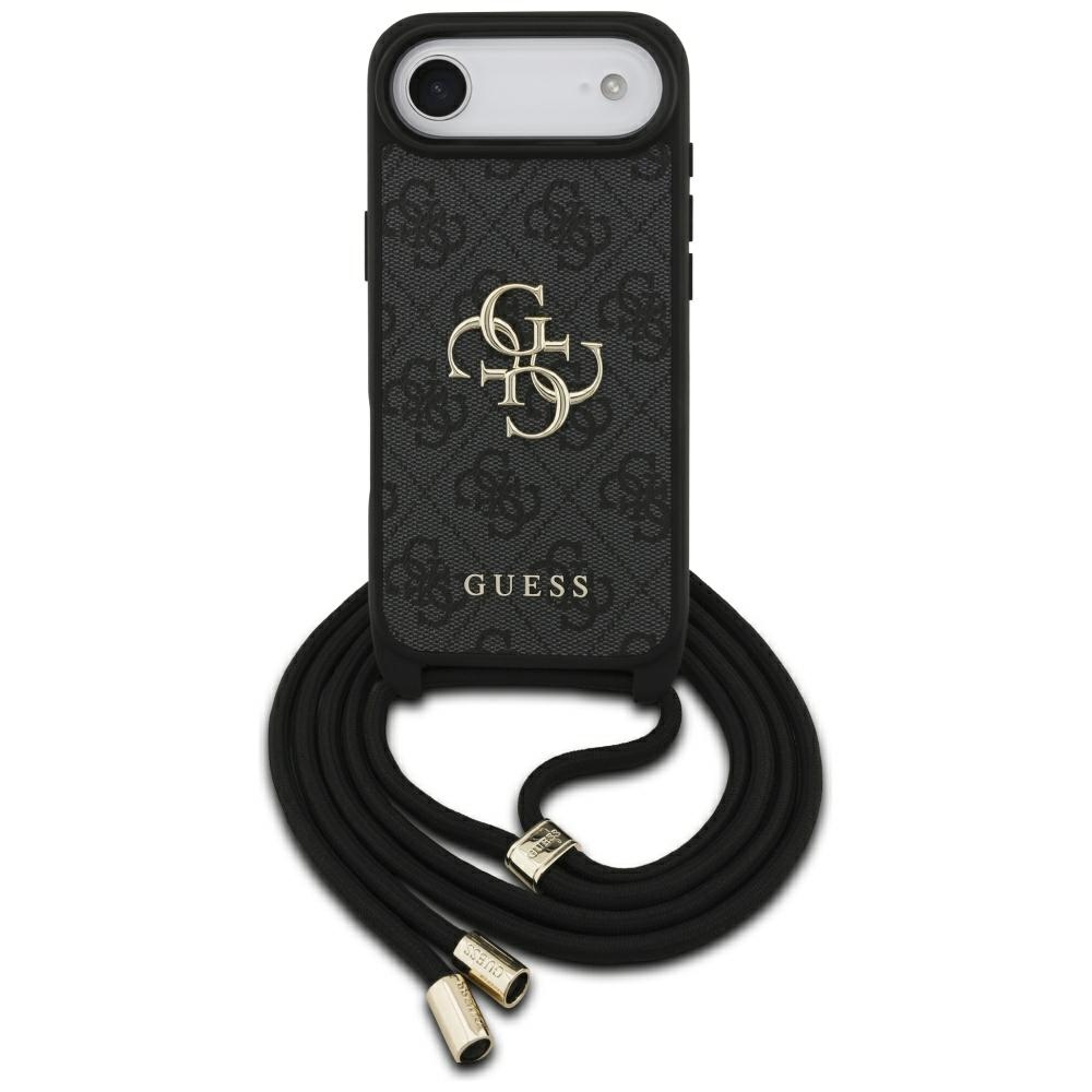 Guess 4g Big Logo Cord Strap Crossbody Case Für Iphone Air Schwarz