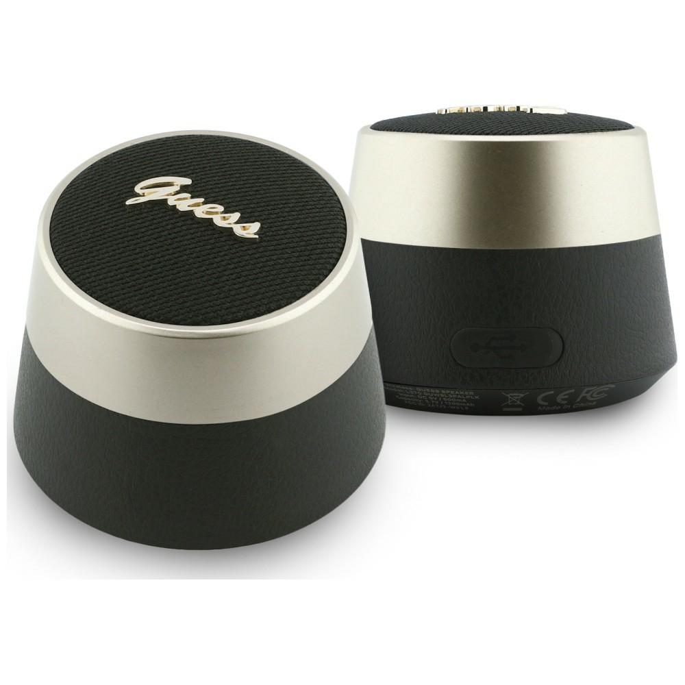 Guess 5w Bluetooth-lautsprecher Mit Metalllogo, Schwarz